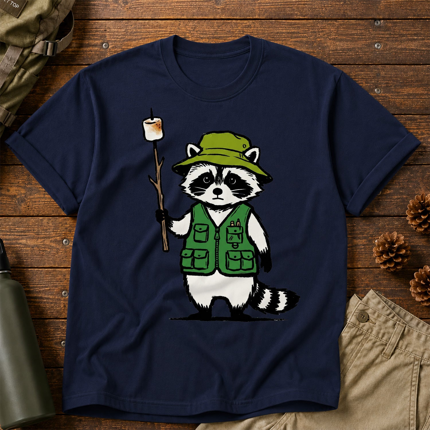 Camping Racoon T-Shirt