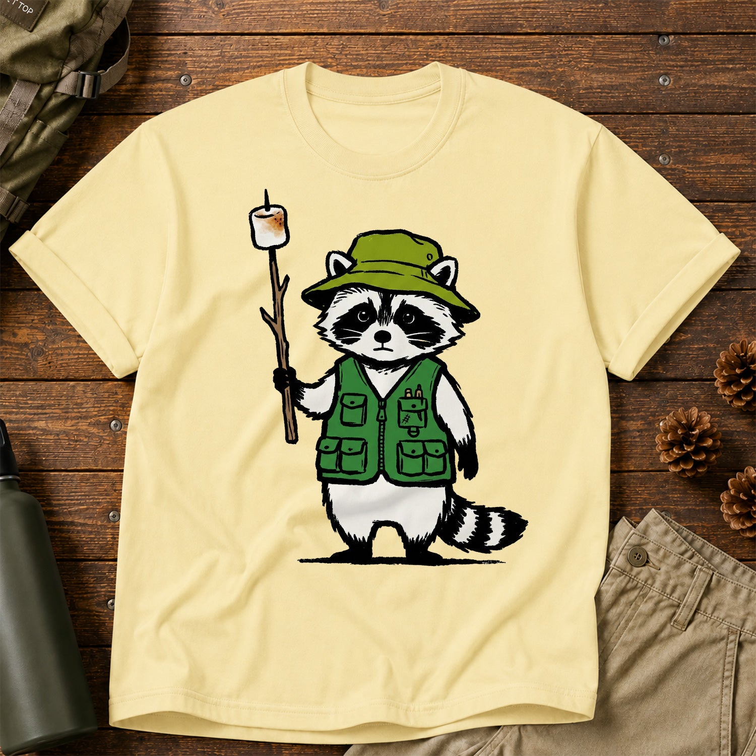 Camping Racoon T-Shirt