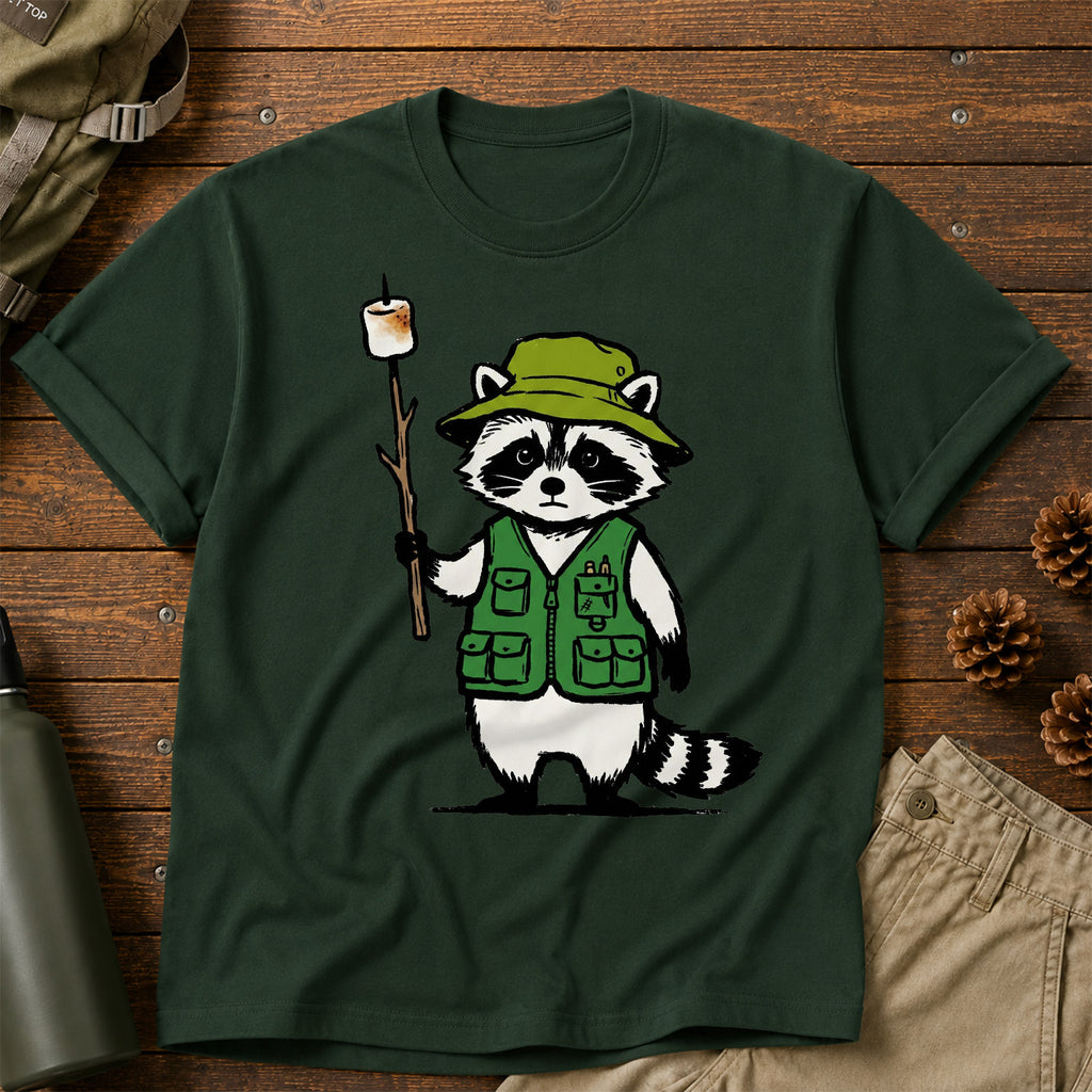 Camping Racoon T-Shirt
