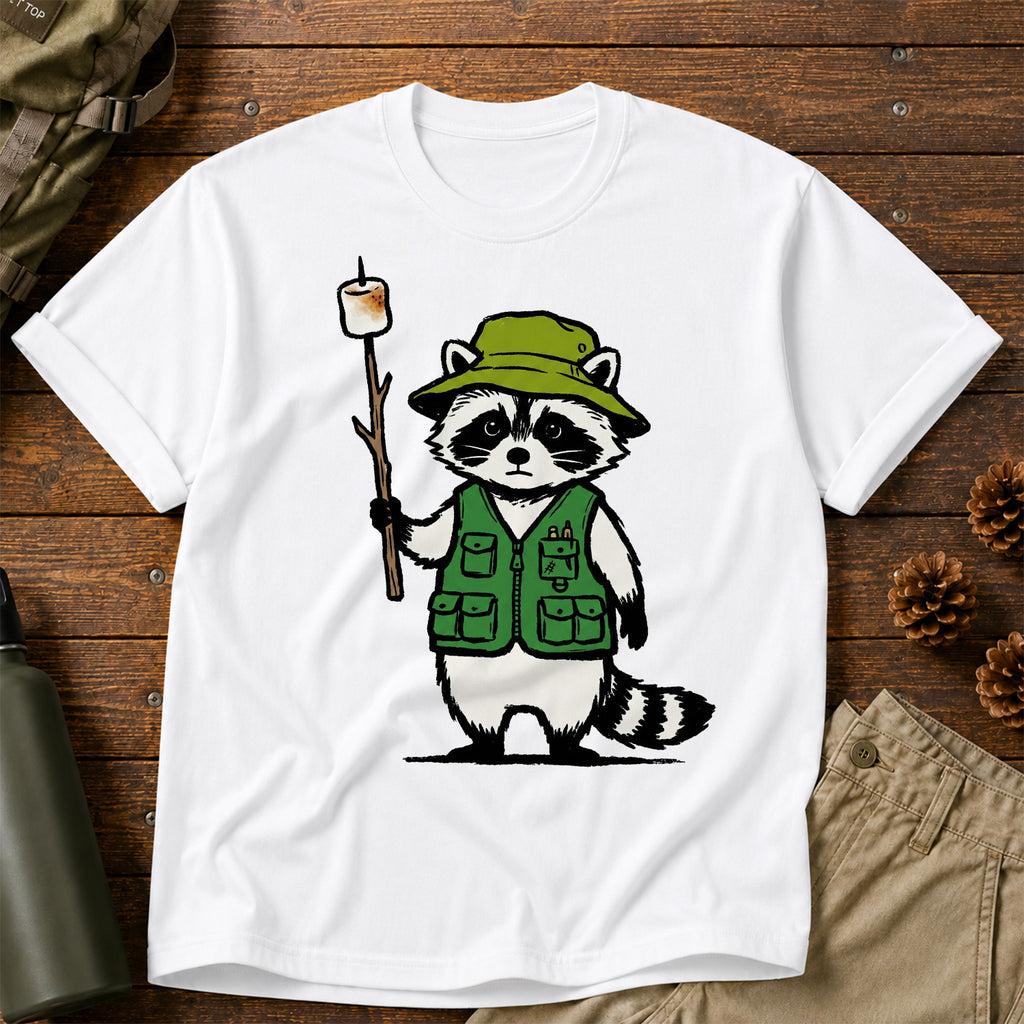 Camping Racoon T-Shirt