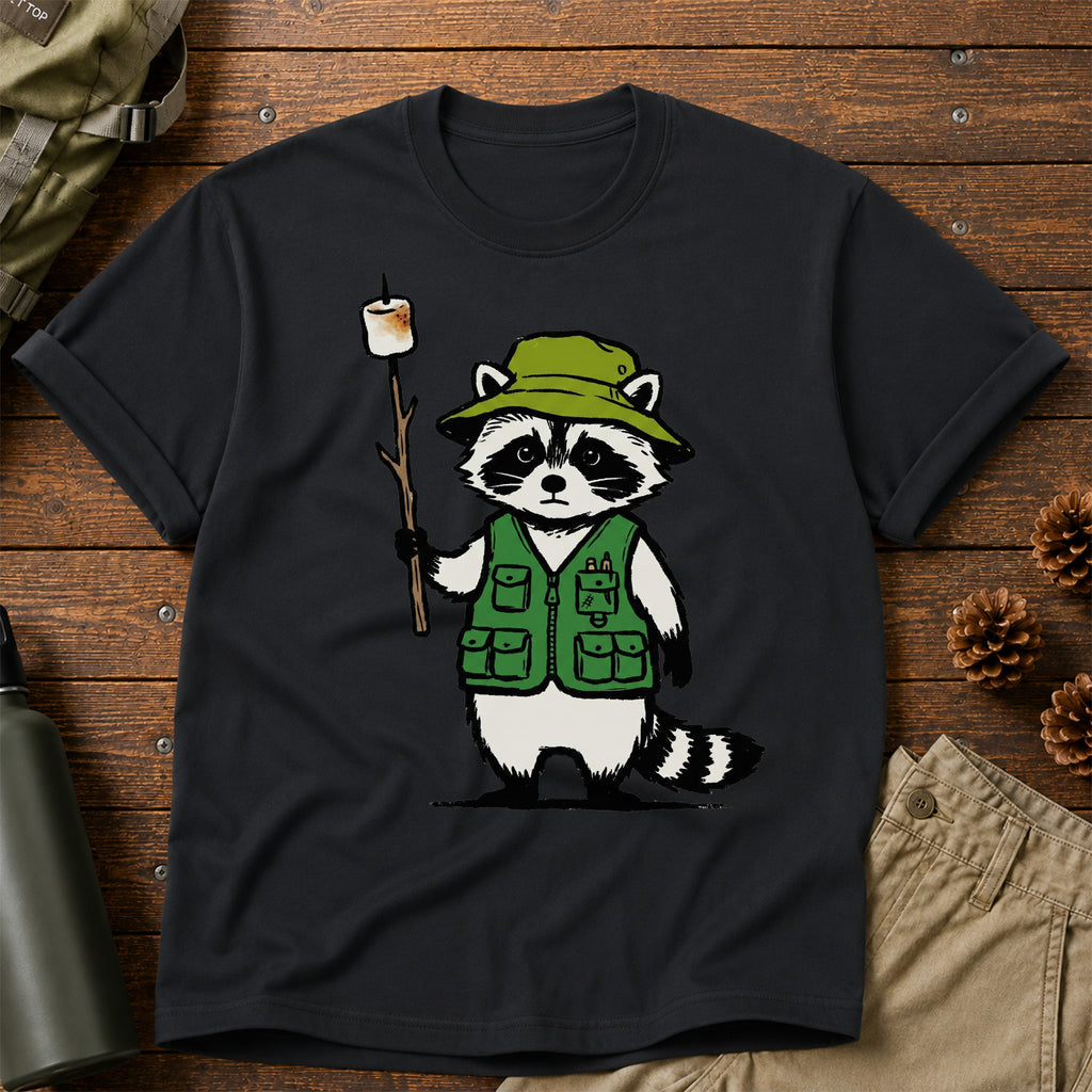 Camping Racoon T-Shirt