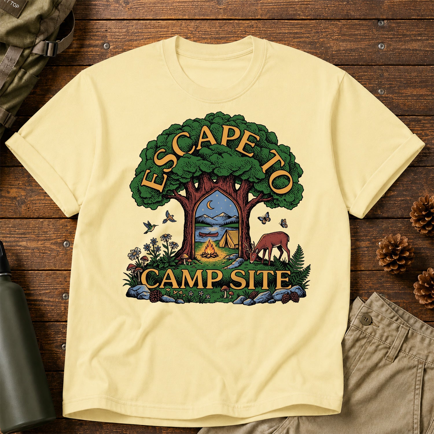 Escape To Campsite T-Shirt