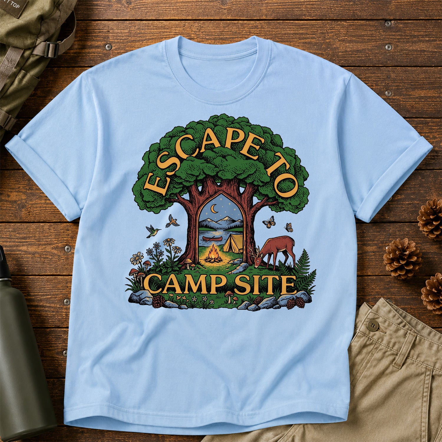 Escape To Campsite T-Shirt