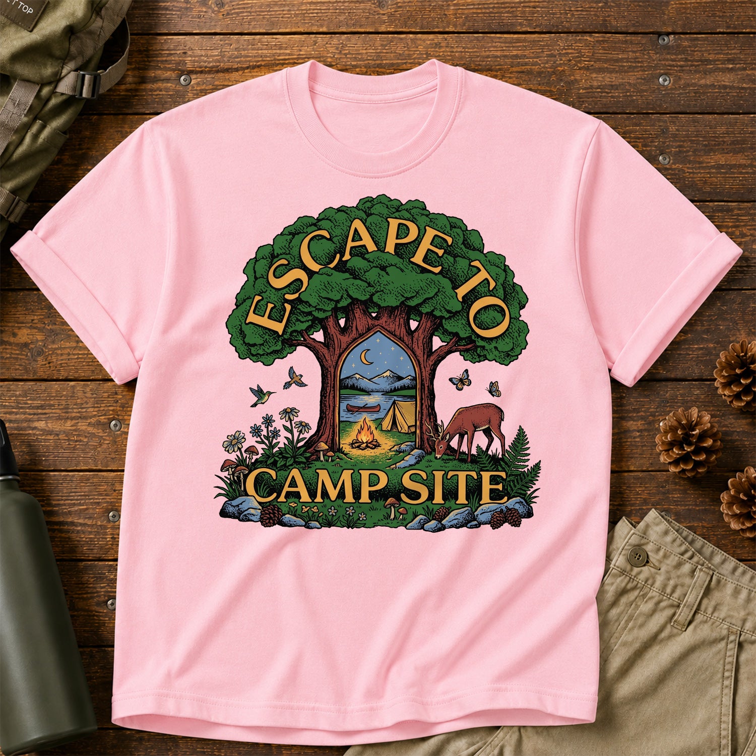 Escape To Campsite T-Shirt