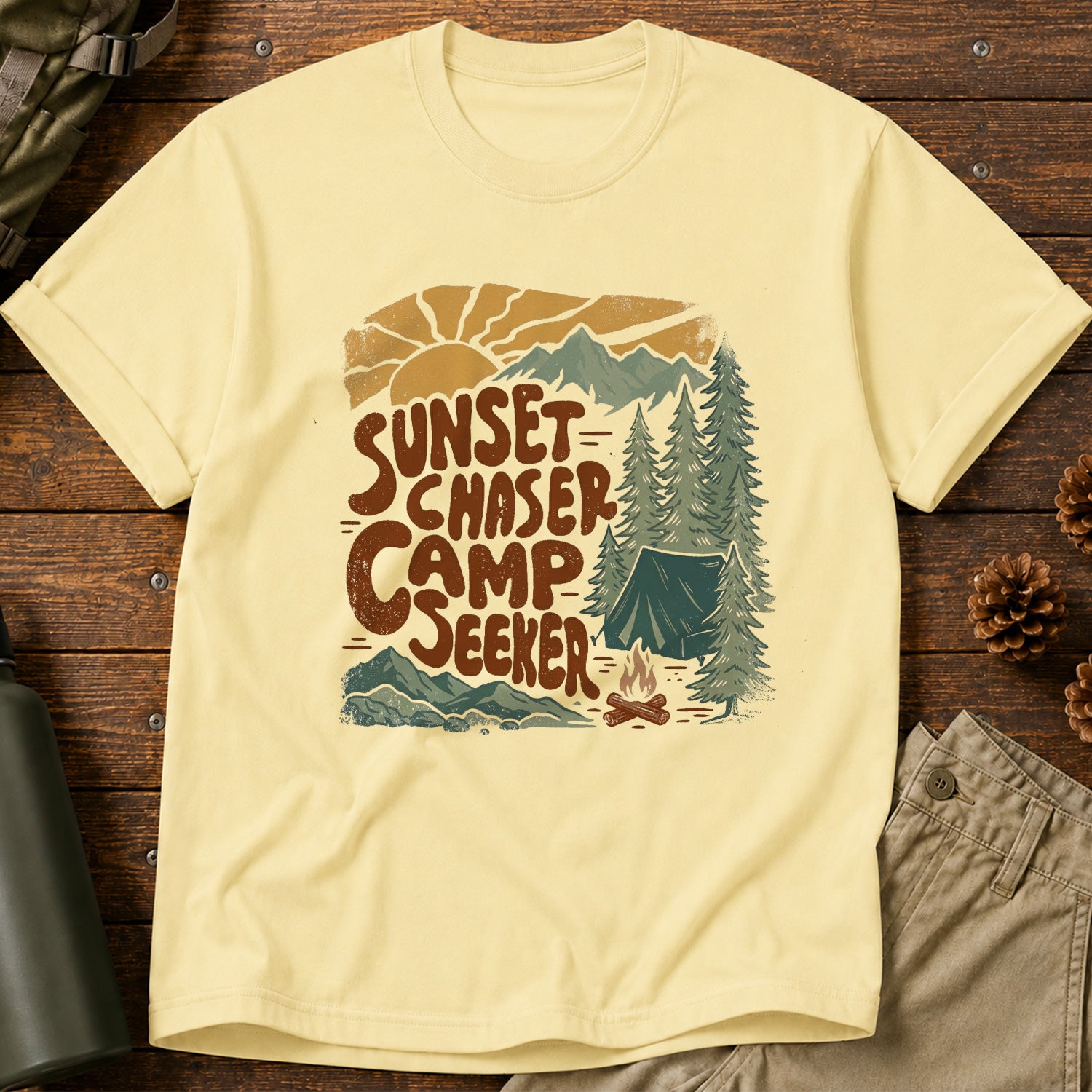Sunset Chaser, Camp Seeker T-Shirt