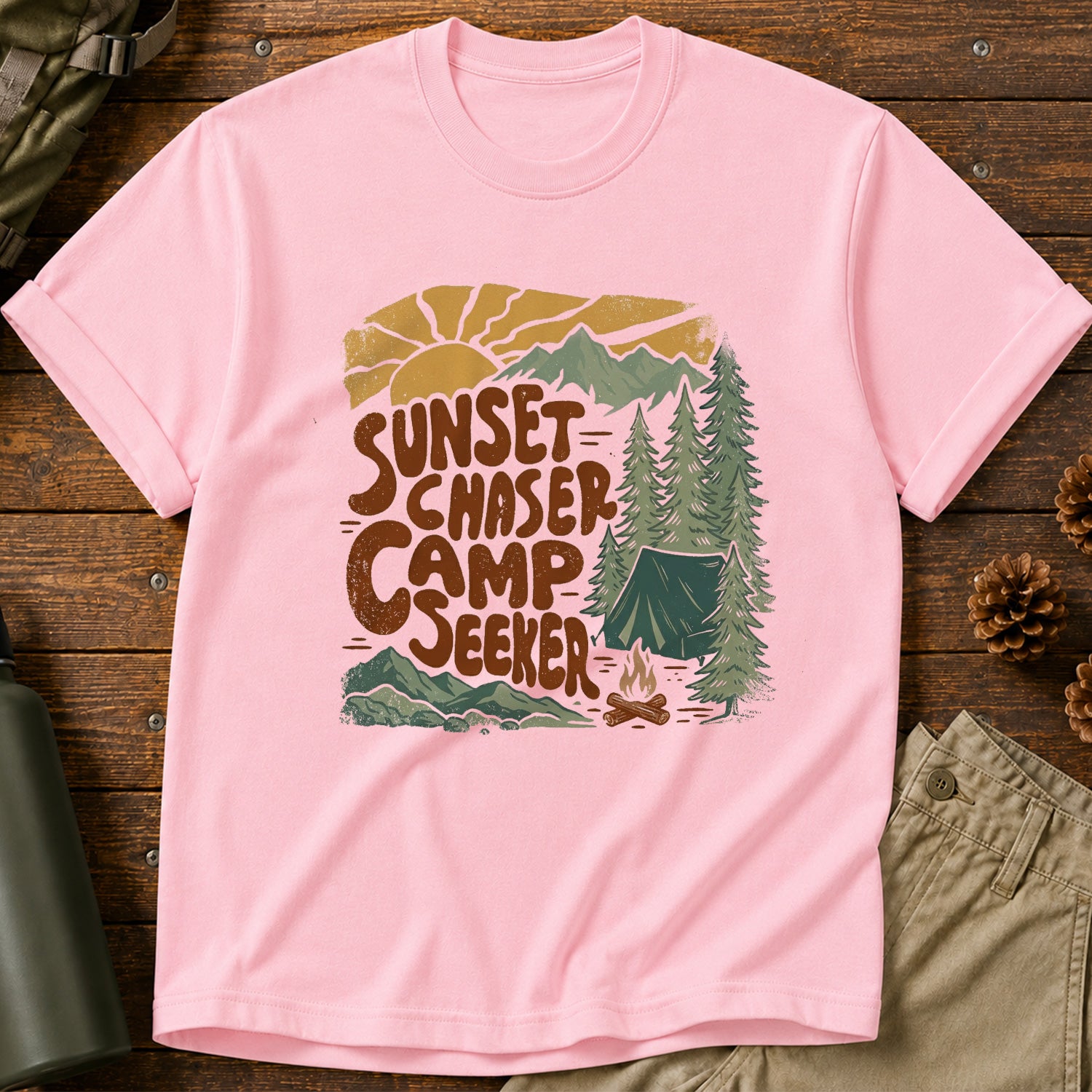 Sunset Chaser, Camp Seeker T-Shirt