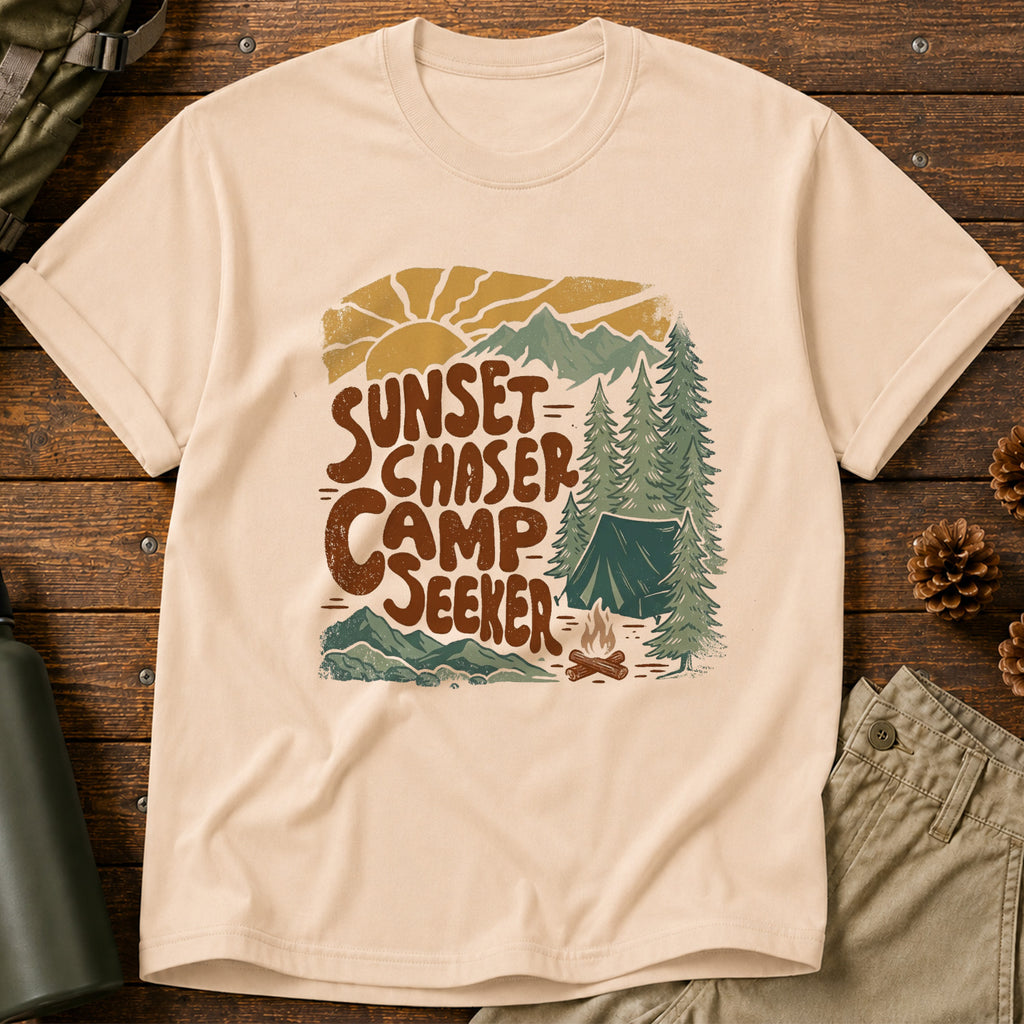 Sunset Chaser, Camp Seeker T-Shirt