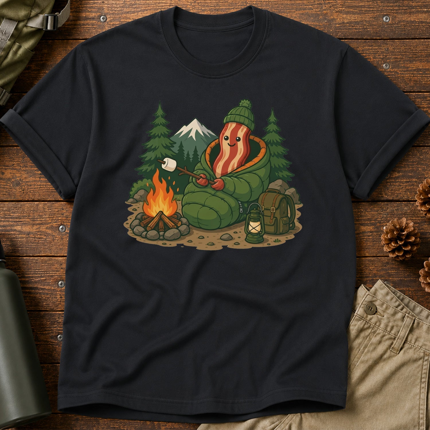 Camping Bacon T-Shirt