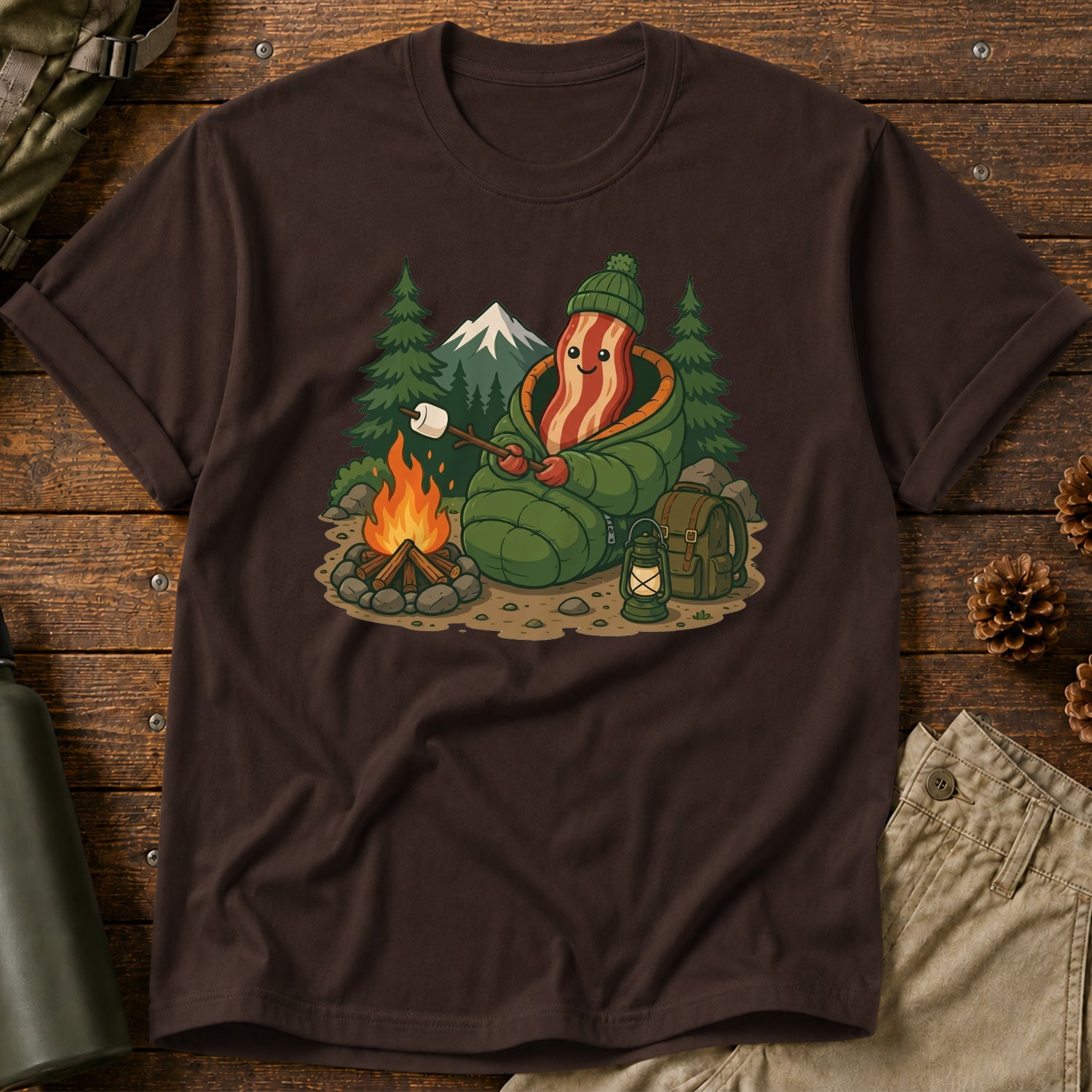 Camping Bacon T-Shirt