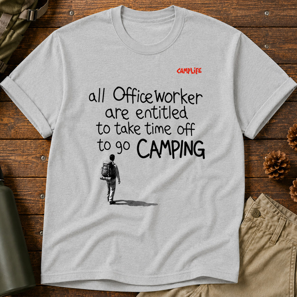Office Worker Camping T-Shirt