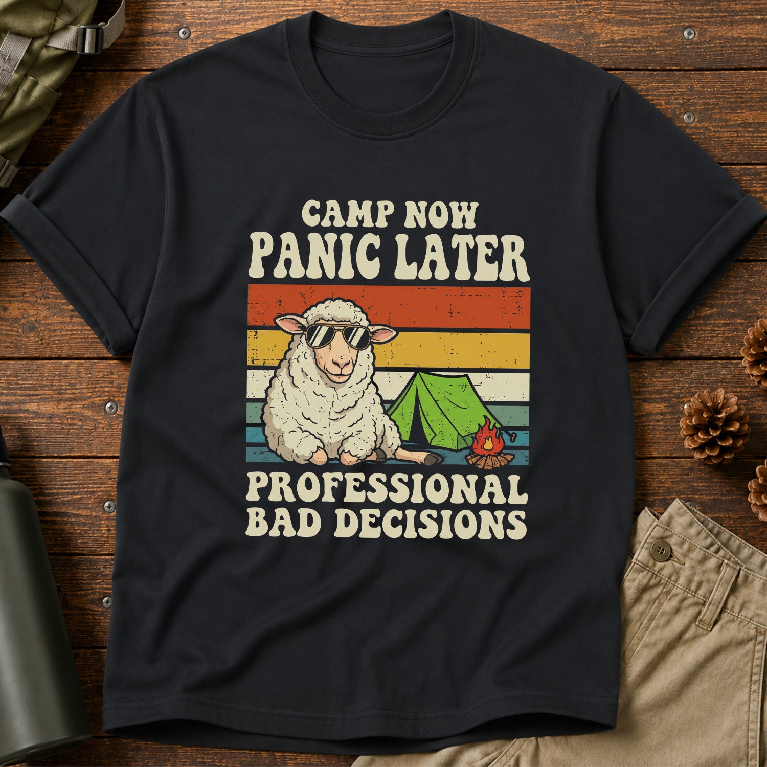 Camp Now Panic Later T-Shirt