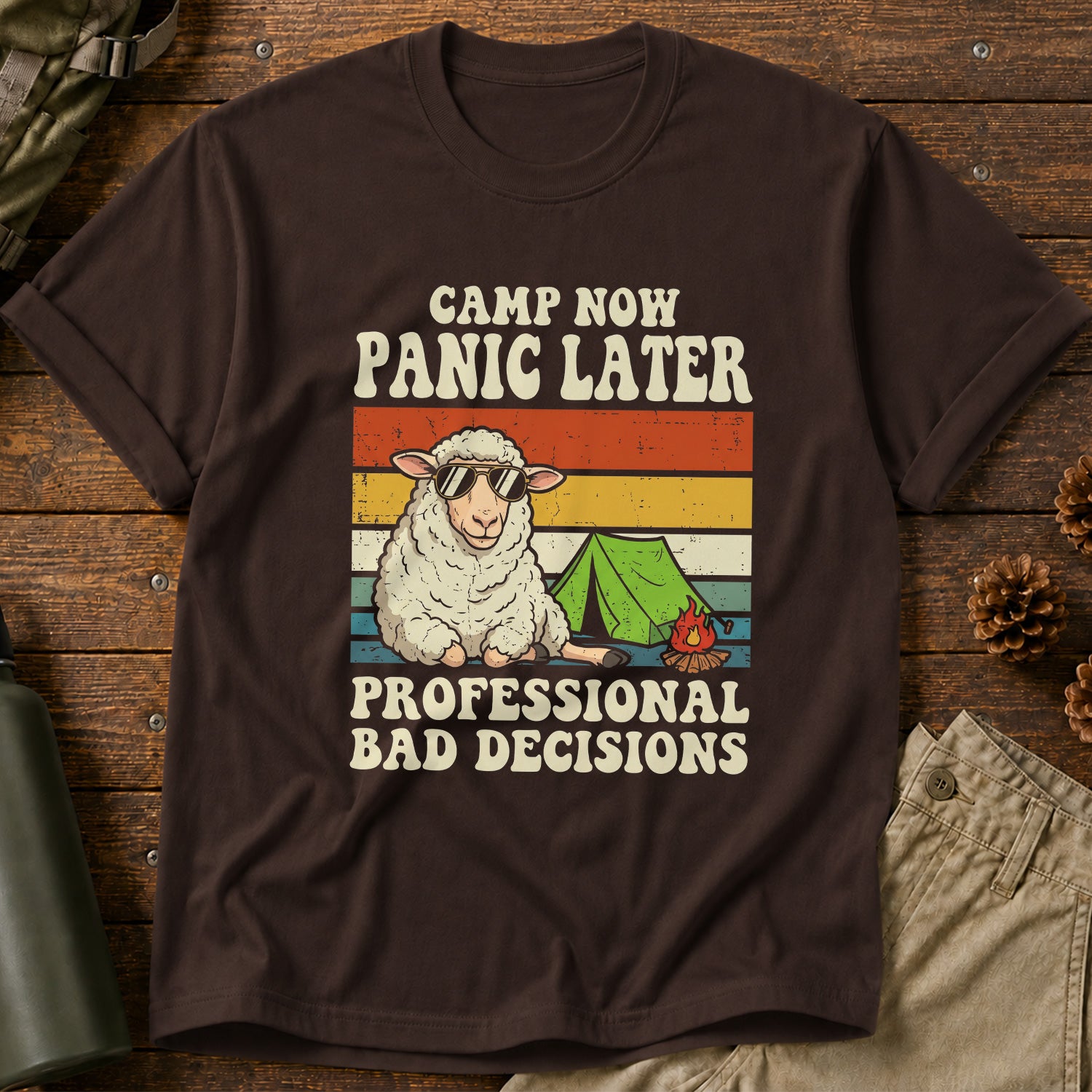Camp Now Panic Later T-Shirt