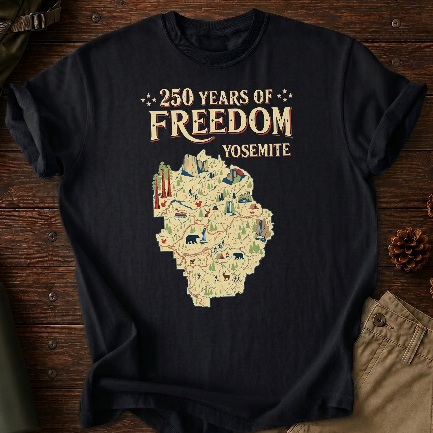 250 Years Of Freedom Yosemite T-Shirt