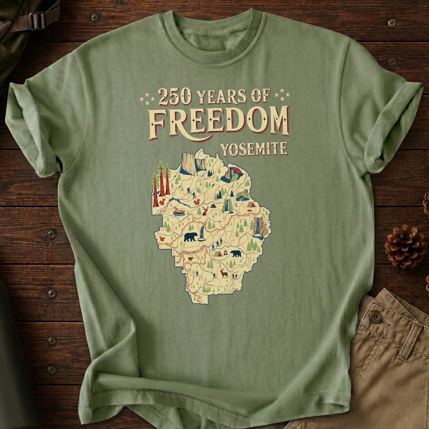 250 Years Of Freedom Yosemite T-Shirt
