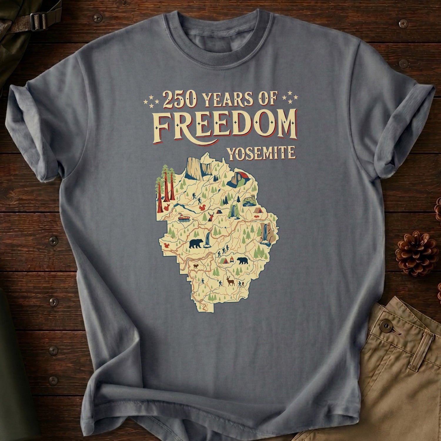 250 Years Of Freedom Yosemite T-Shirt