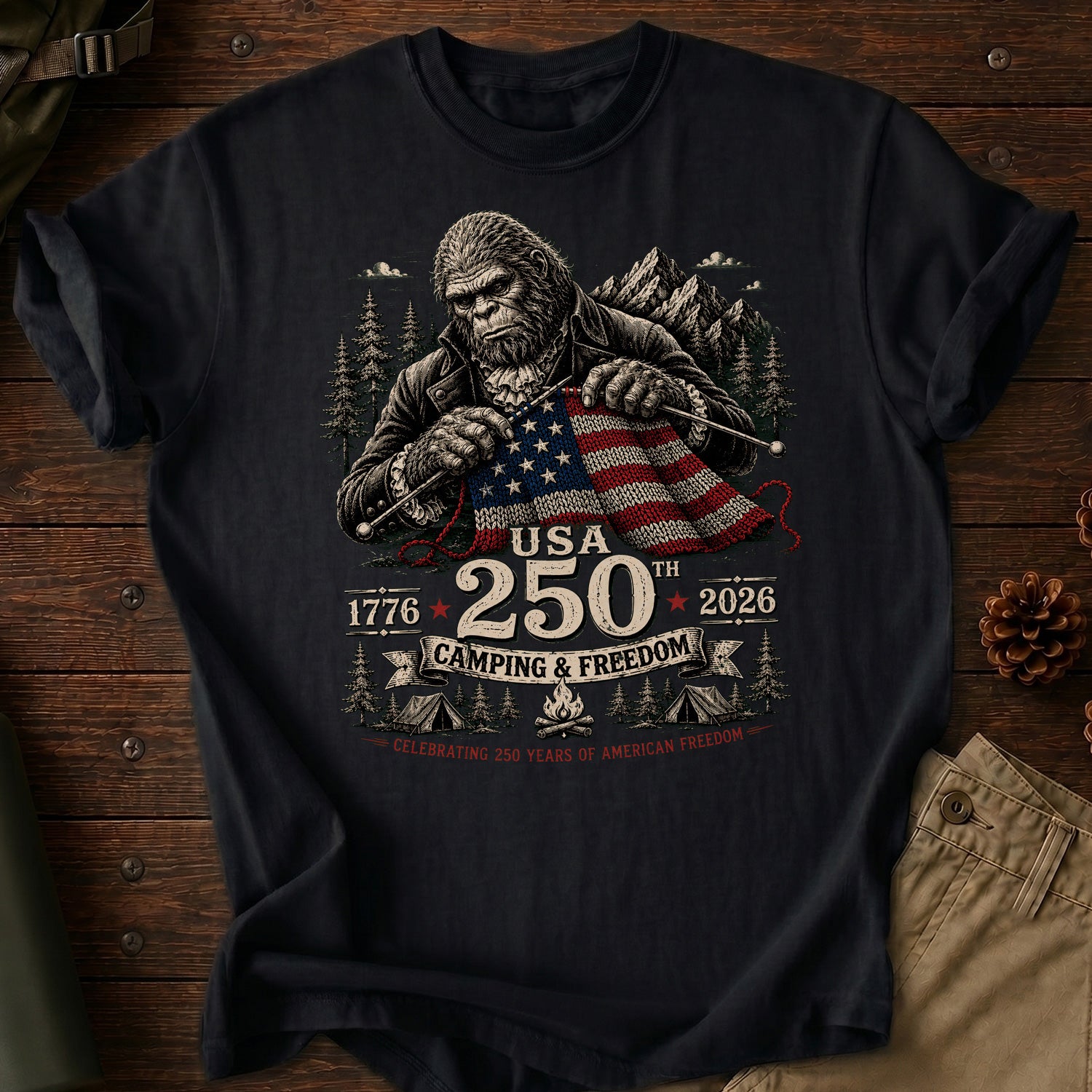 USA 250th Camping&Freedom T-Shirt