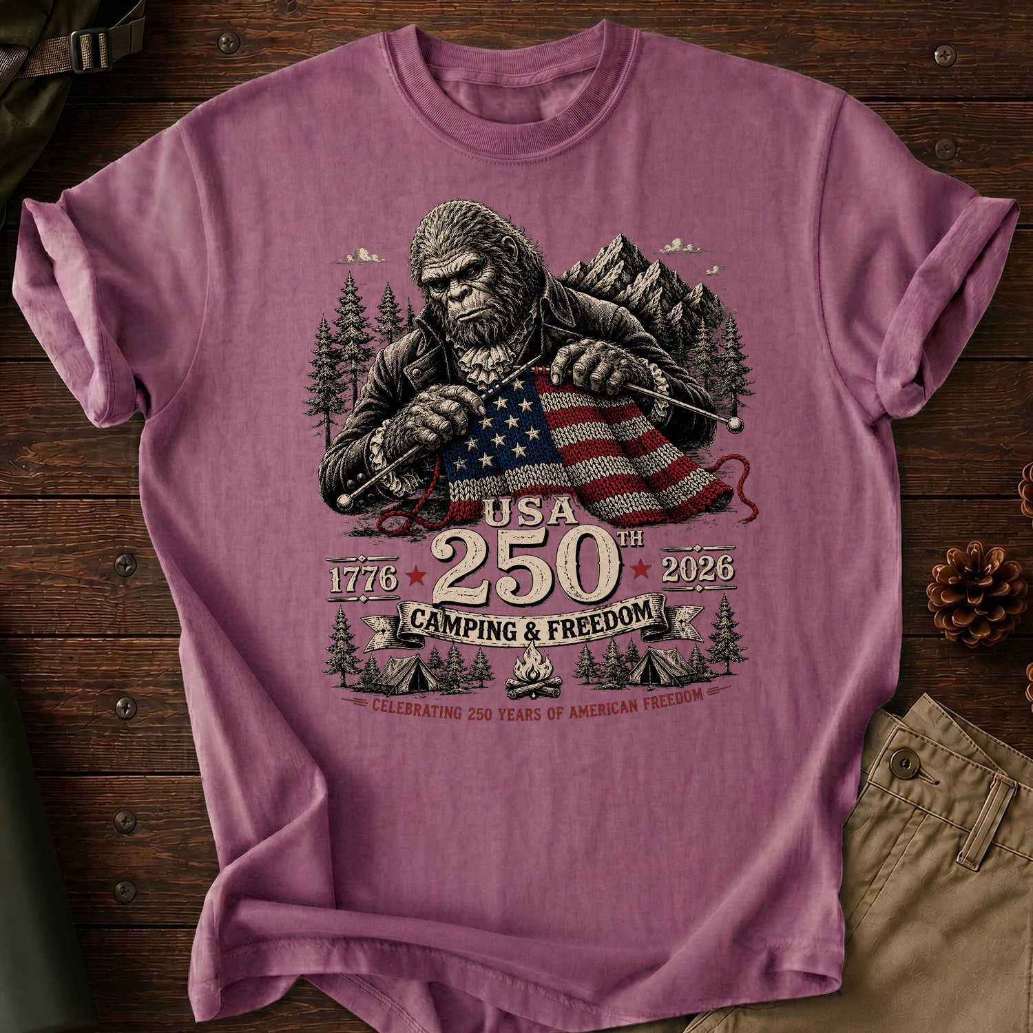 USA 250th Camping&Freedom T-Shirt