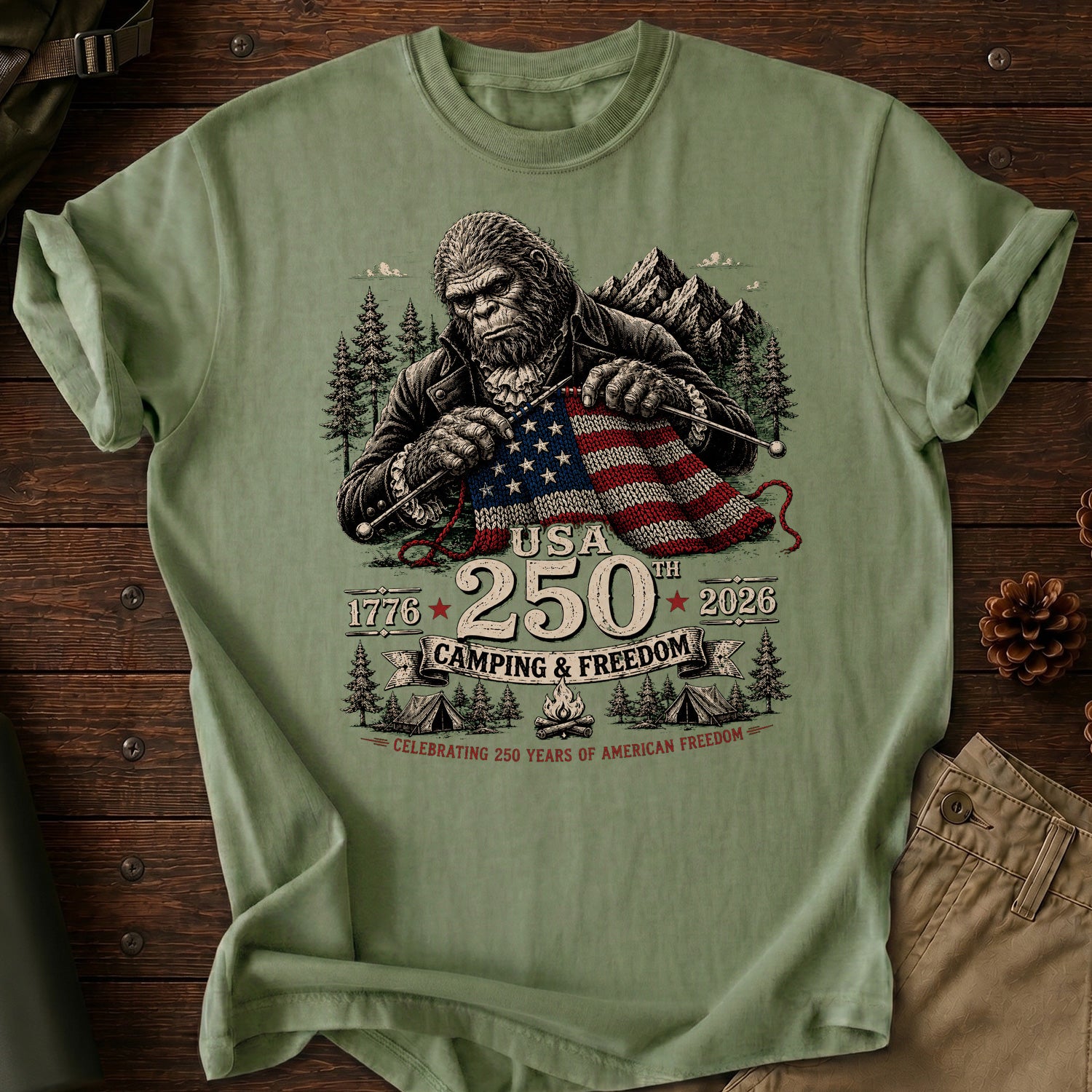 USA 250th Camping&Freedom T-Shirt