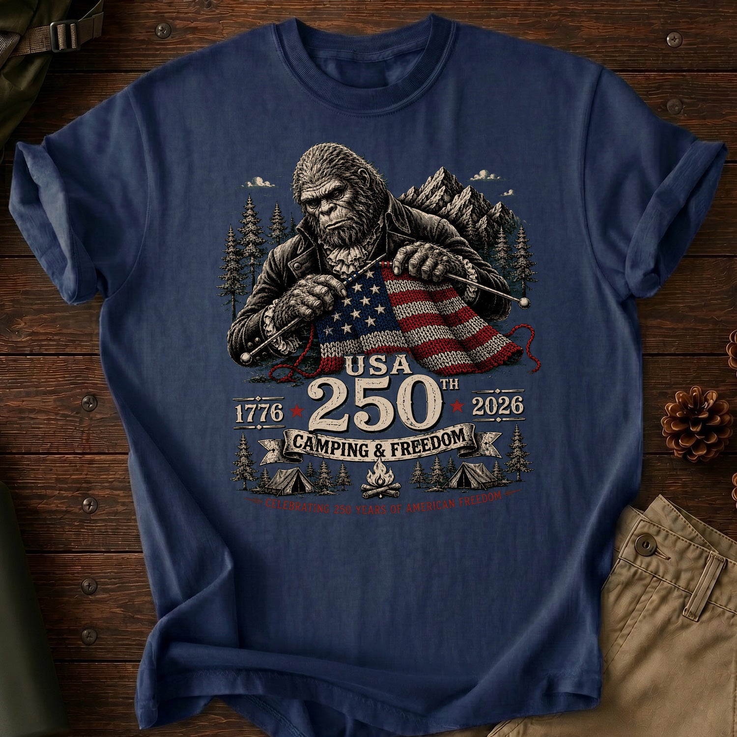 USA 250th Camping&Freedom T-Shirt