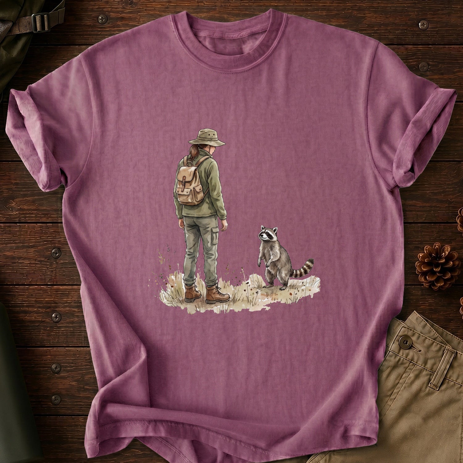 Camper And Racoon T-Shirt