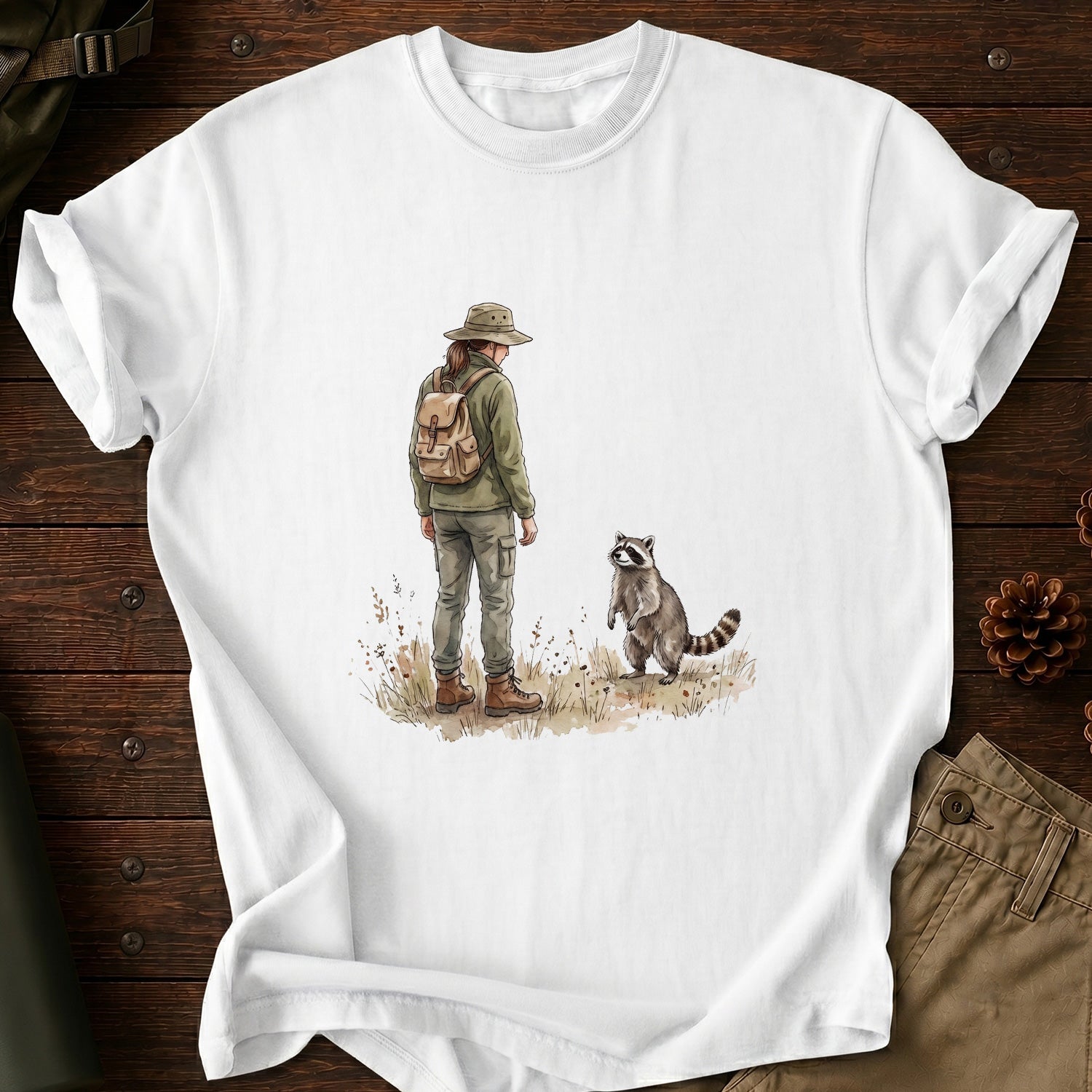 Camper And Racoon T-Shirt