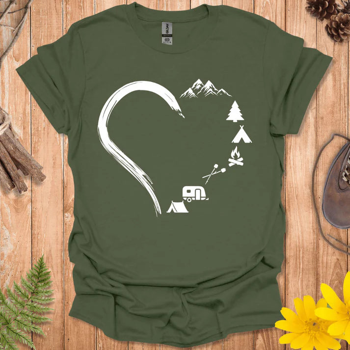 Camping Heart T-Shirt