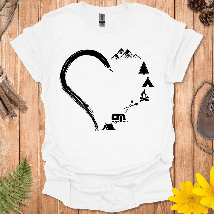 Camping Heart T-Shirt