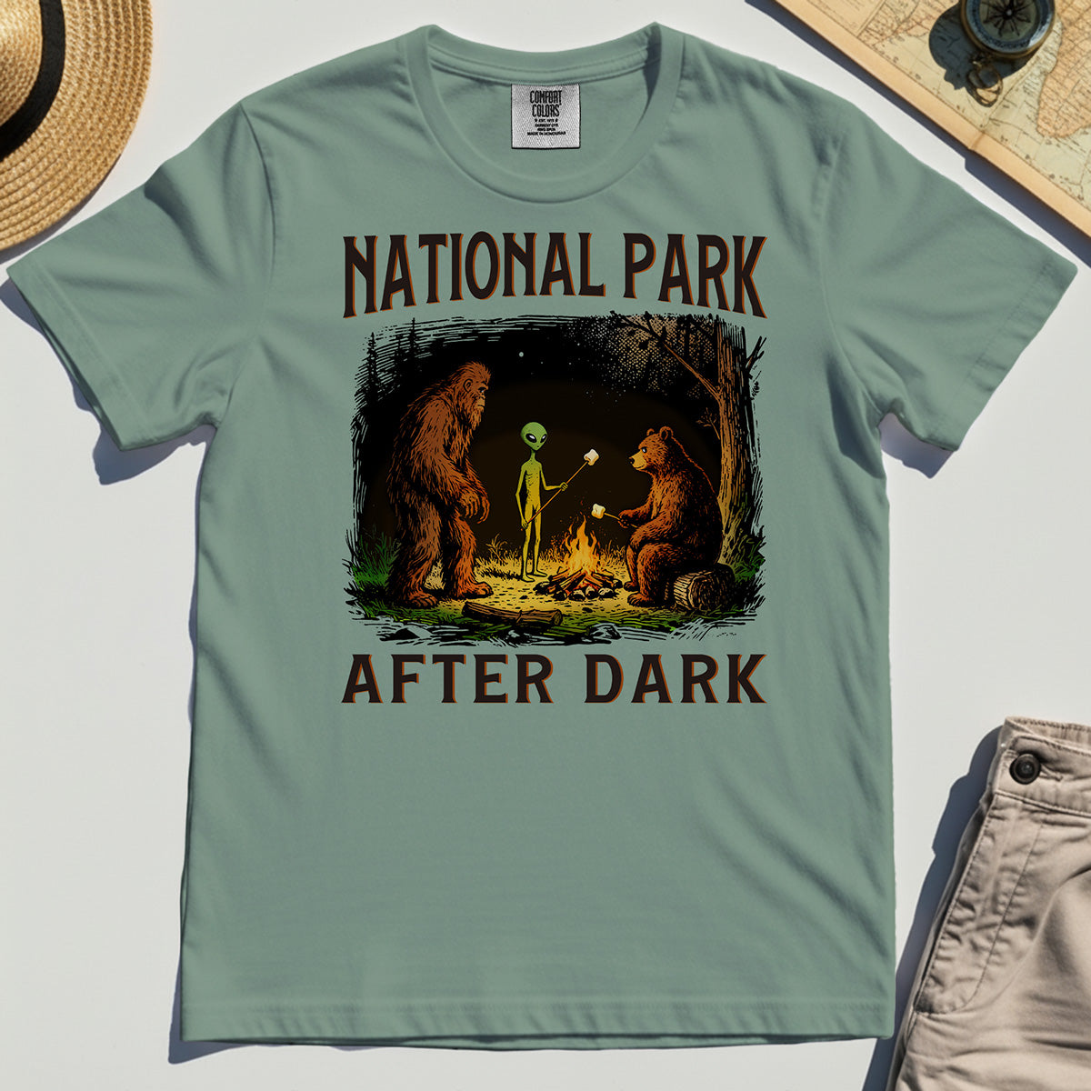 Funny National Park After Dark Comfort Color T-Shirt 3