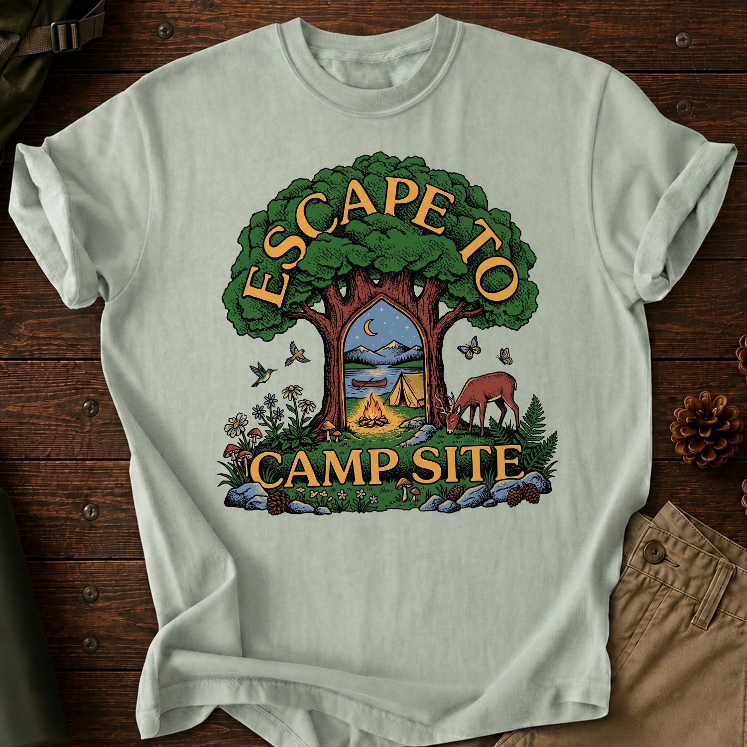 Escape To Campsite T-Shirt