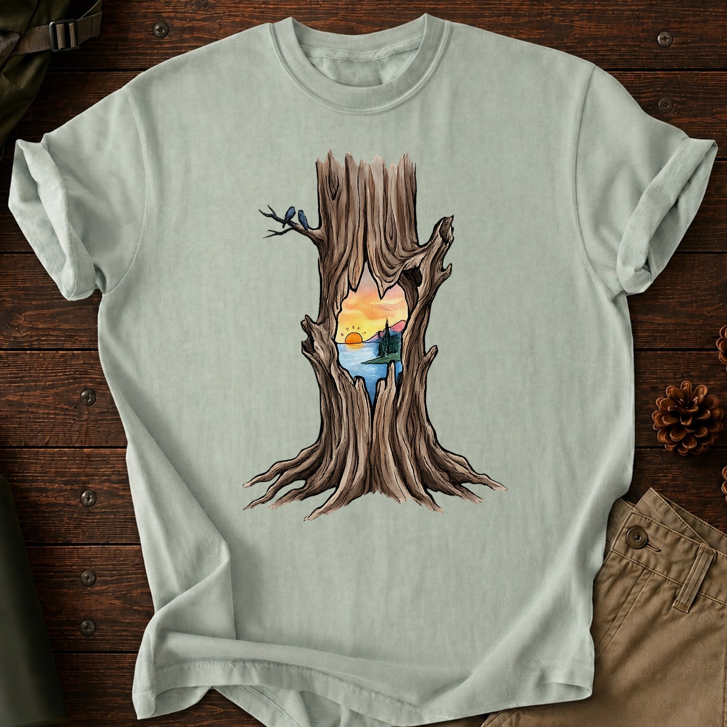 Tree Hollow Landscape T-Shirt