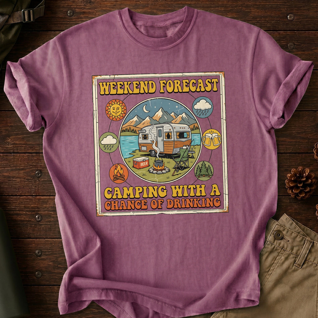 Weekend Forecast Camping T-Shirt