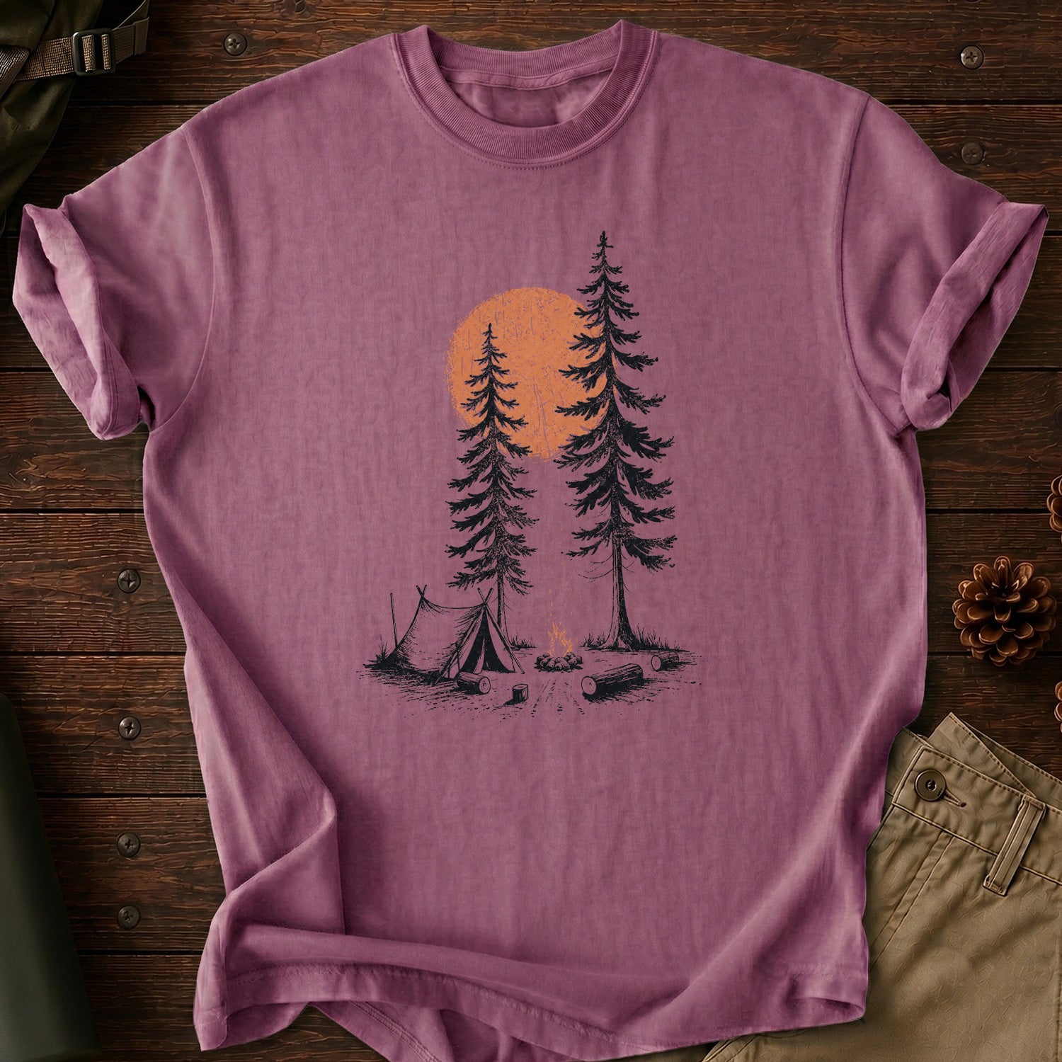 Sunset In Forest T-Shirt