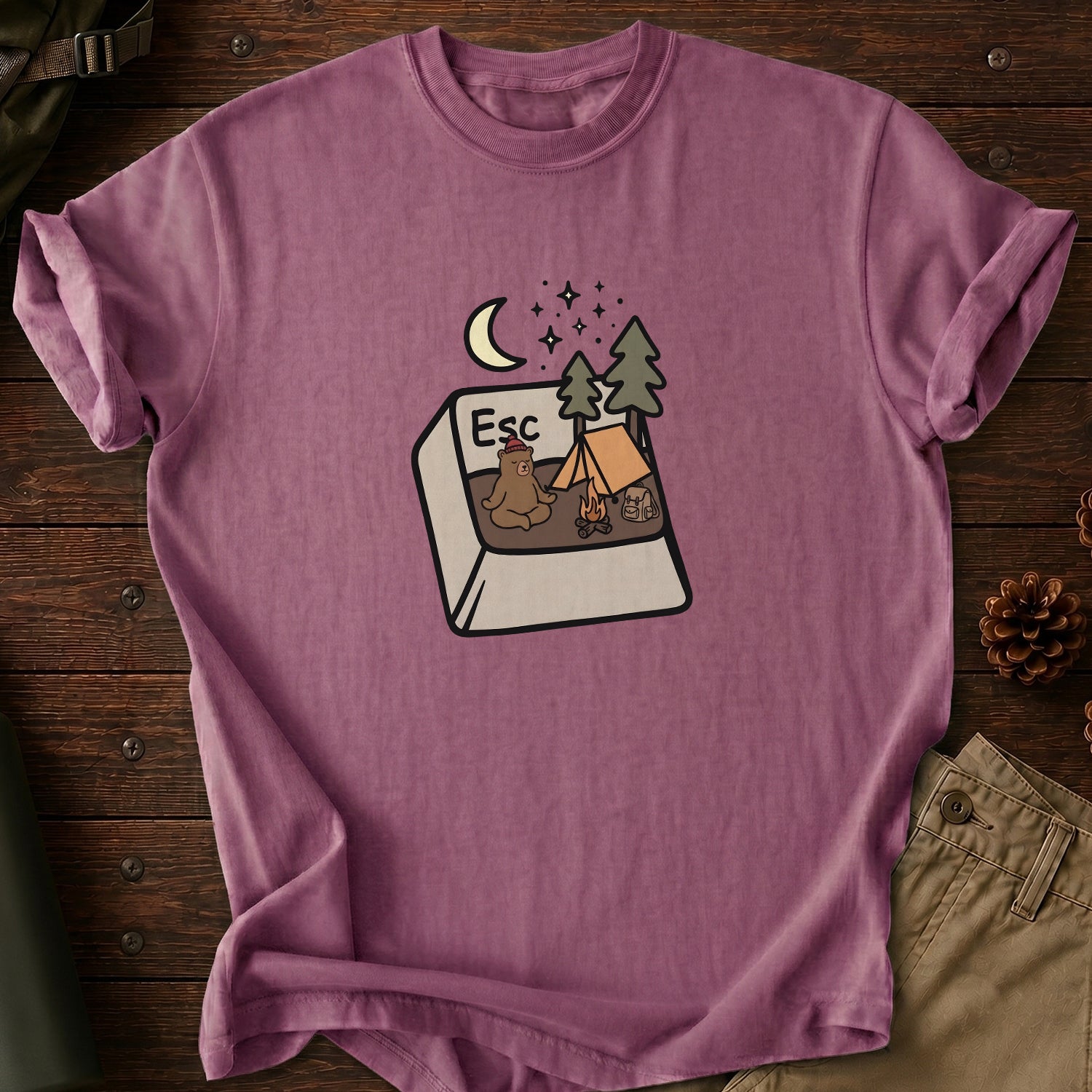 Press Esc To Camp T-Shirt