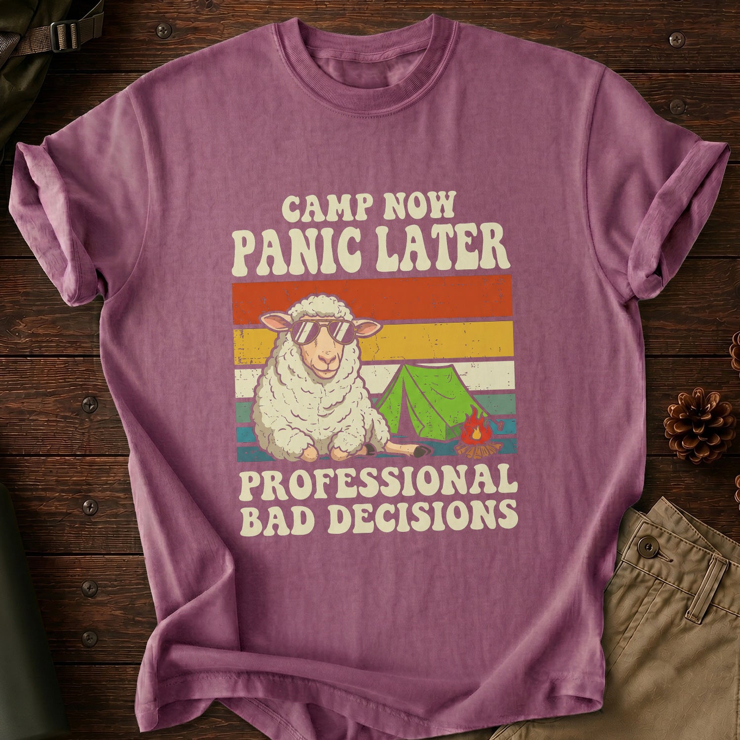 Camp Now Panic Later T-Shirt