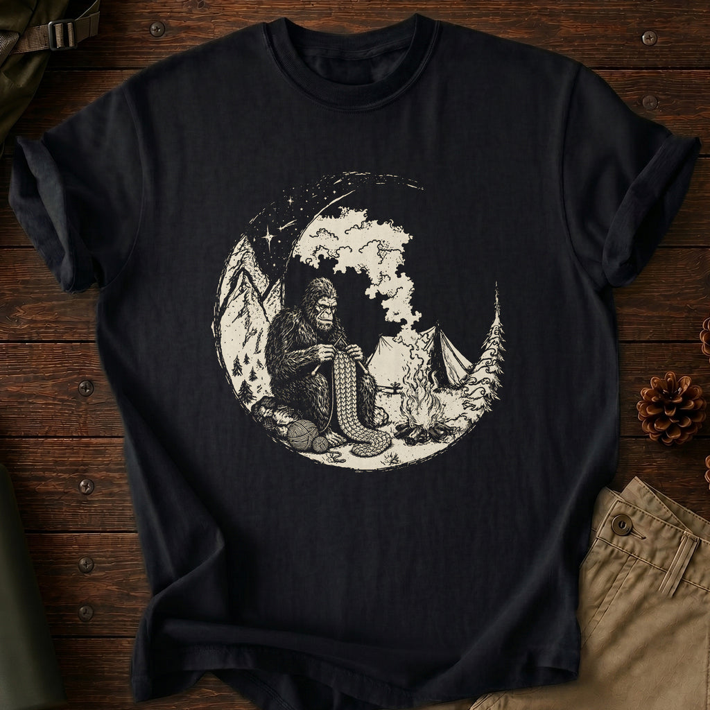 Bigfoot’s Midnight Knitting T-Shirt