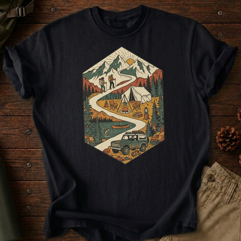 Illustration Road Camp T-Shirt