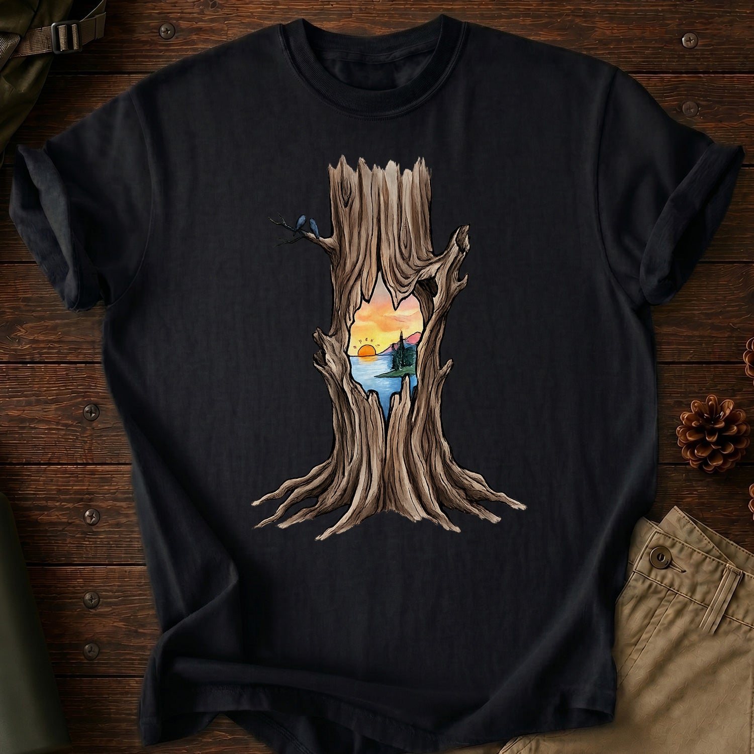 Tree Hollow Landscape T-Shirt