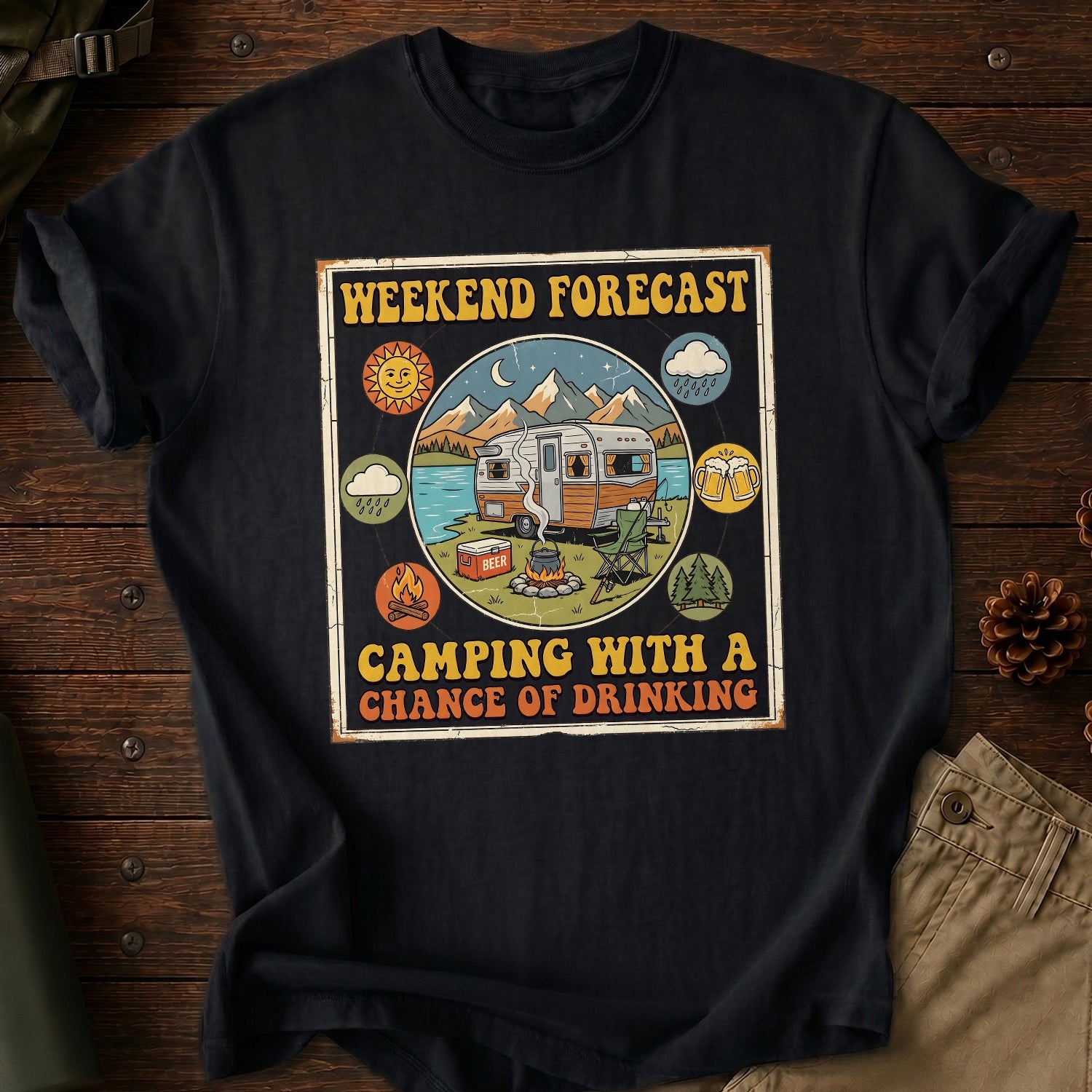 Weekend Forecast Camping T-Shirt