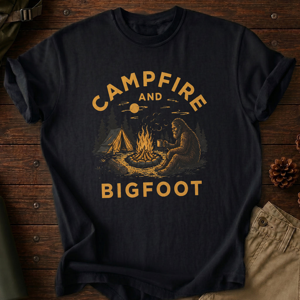 Campfire And Bigfoot T-Shirt