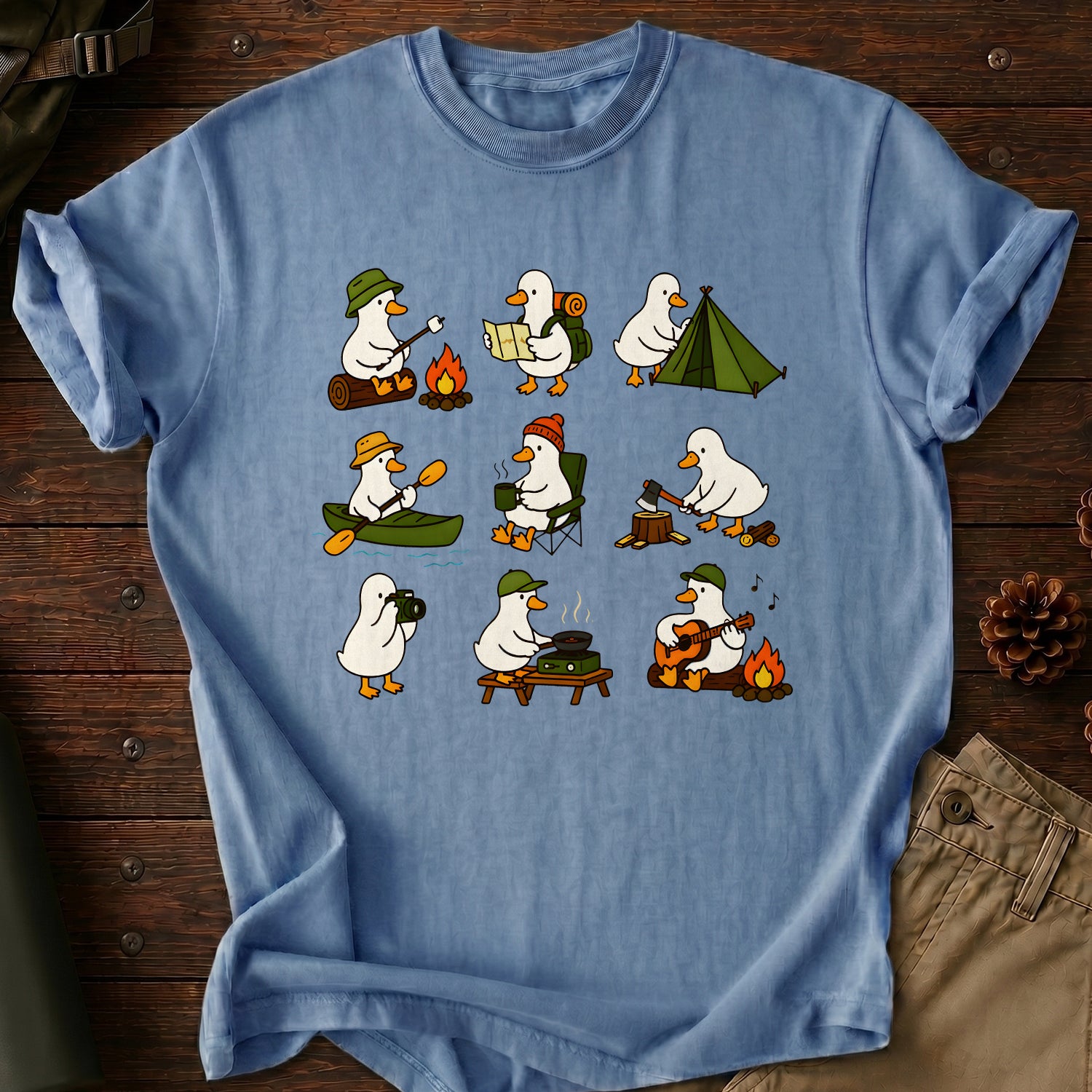 Silly Geese Camping Guide T-Shirt
