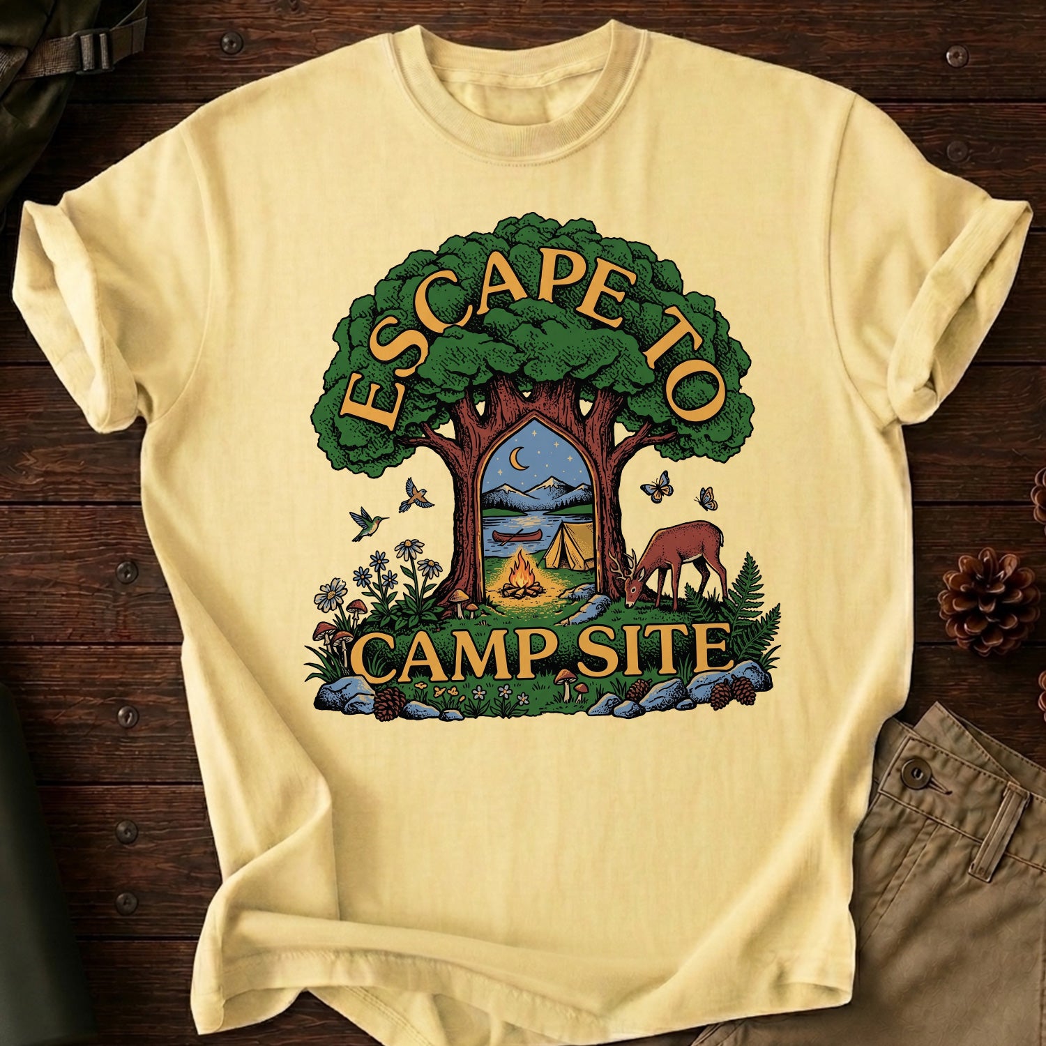 Escape To Campsite T-Shirt