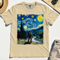 Funny Sasquatch Van Gogh Parody Comfort Tee, Bigfoot Starry Night Comfort Color Tee 3