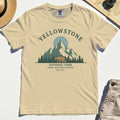 Yellowstone National Park Comfort Tee, Bear & Pines Mountain Graphic Comfort Color Tee 3