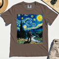 Funny Sasquatch Van Gogh Parody Comfort Tee, Bigfoot Starry Night Comfort Color Tee 6