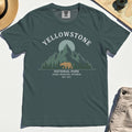 Yellowstone National Park Comfort Tee, Bear & Pines Mountain Graphic Comfort Color Tee 4