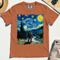 Funny Sasquatch Van Gogh Parody Comfort Tee, Bigfoot Starry Night Comfort Color Tee 8