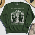 No Bad Trails Just Bad Knees Sweatshirt, Vintage Bear Backpacking Sweatshirt For Campers and Outdoor Enthusiasts 4