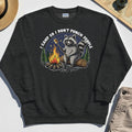 I Camp So I Don’t Punch People Sweatshirt, Funny Raccoon Marshmallow Campfire Sweatshirt 3