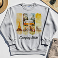 Van Life and Campfire Graphic Sweatshirt, Watercolor Campfire and Tent Graphic Sweatshirt For Outdoor Lovers 6
