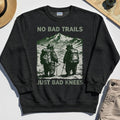 No Bad Trails Just Bad Knees Sweatshirt, Vintage Bear Backpacking Sweatshirt For Campers and Outdoor Enthusiasts 6
